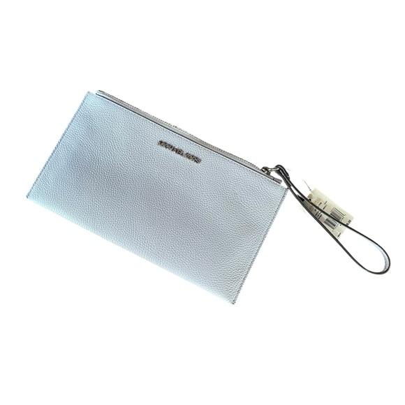 Micheal Micheal Kors jet set large leather clutch zip closure lilac purple color - Picture 1 of 8